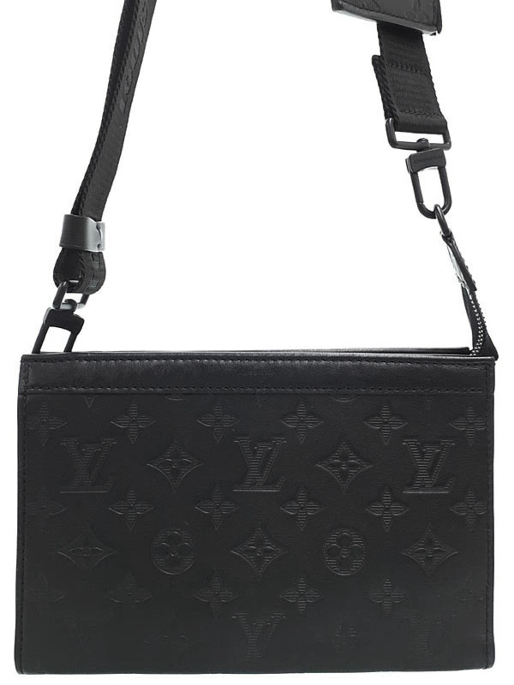 Louis Vuitton Monogram Shadow Black Gaston Wearable Wallet Shoulder Bag